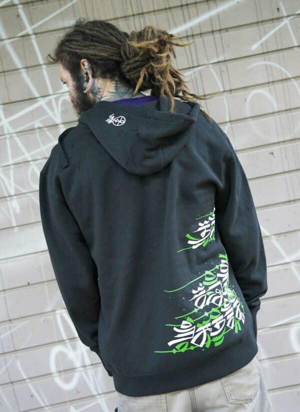 calligraffiti-zipper-hoodie-back-view