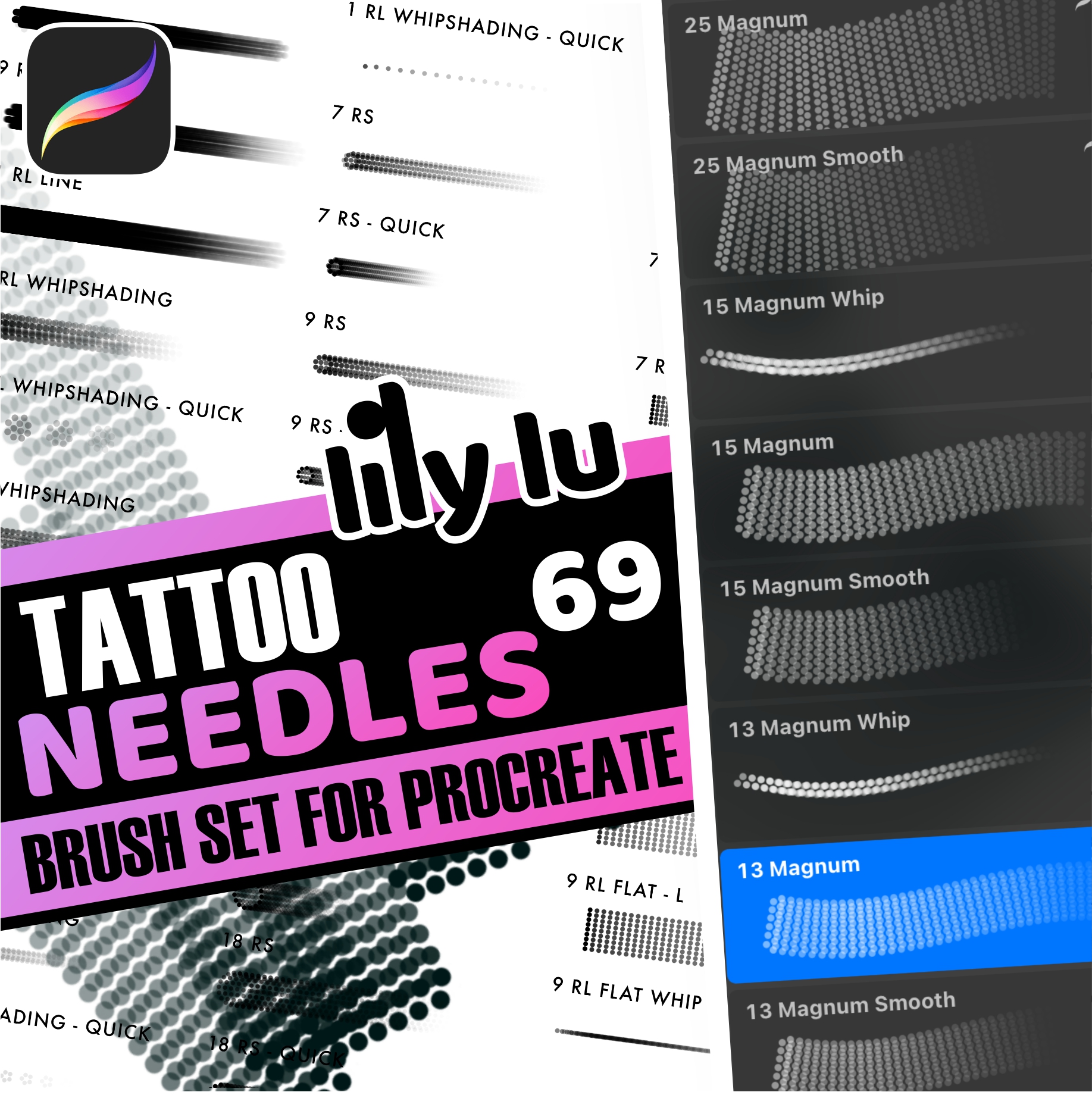 ProCreate Tattoo Needles brushset KEEP LIFE INSANE